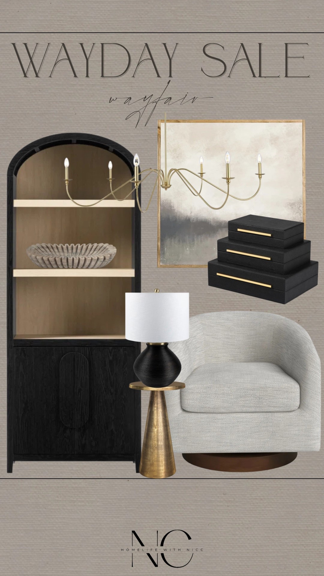 Wayday Sale going on now! So many beautiful pieces to update and refresh!
Arched cabinet
Accent table
Accent chair
Table lamp
Decorative boxes
Light fixture
Chandelier
Wall art
#wayfair #wayday #wayfairsale #waydaysale #homedecor #homerefresh #neutralhomedecor 

#LTKSaleAlert #LTKStyleTip #LTKHome