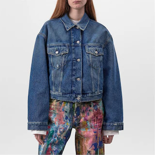Women's Cropped Structured Denim Jacket | Flannels UK