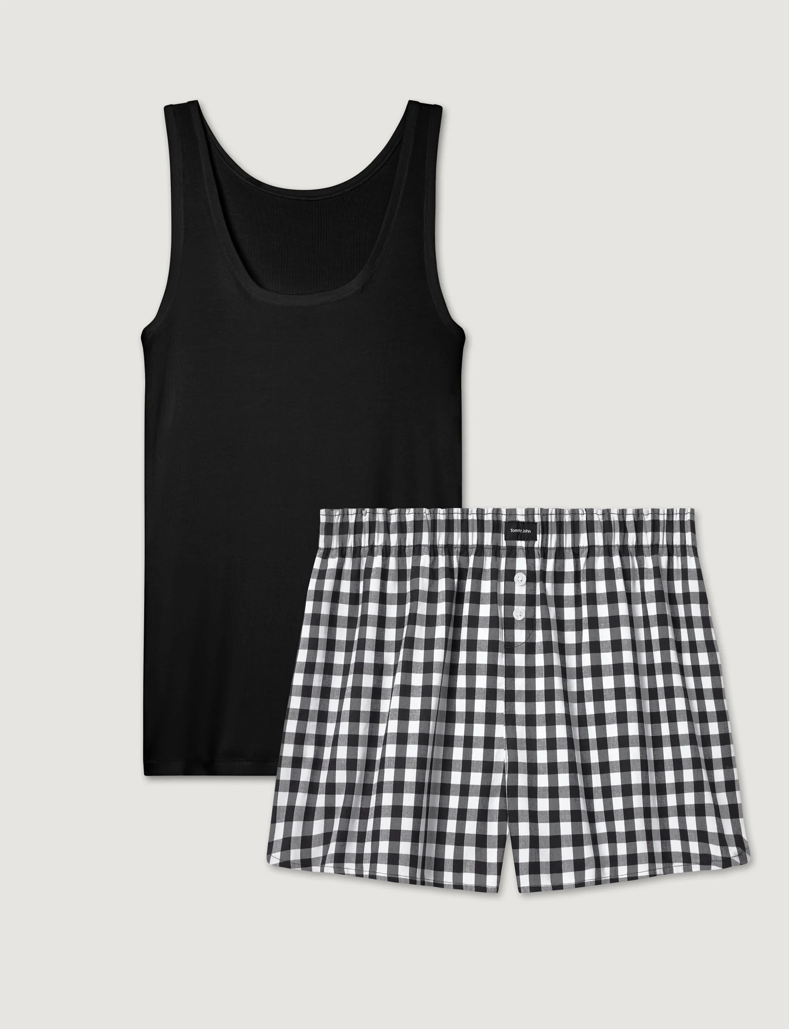 Women's Woven Boxer & Micro Rib Fitted Tank | Tommy John