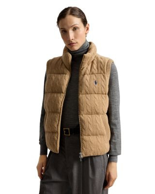 Cable Knit Wool Cashmere Zip Vest | Bloomingdale's (US)