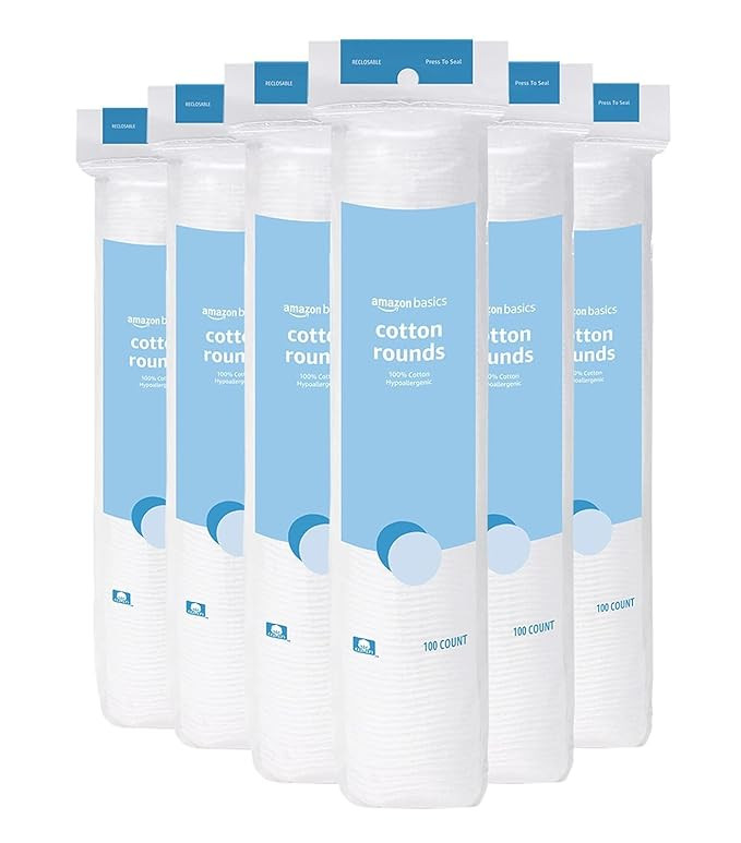 Amazon Basics Hypoallergenic 100% Cotton Rounds for Makeup Remover and Skincare, All Skin Types, ... | Amazon (US)