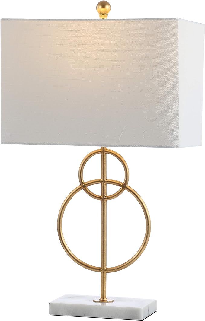 JONATHAN Y JYL1096A Haines 26" Modern Circle Marble/Metal LED Table Lamp Classic Glam Bedside Des... | Amazon (US)