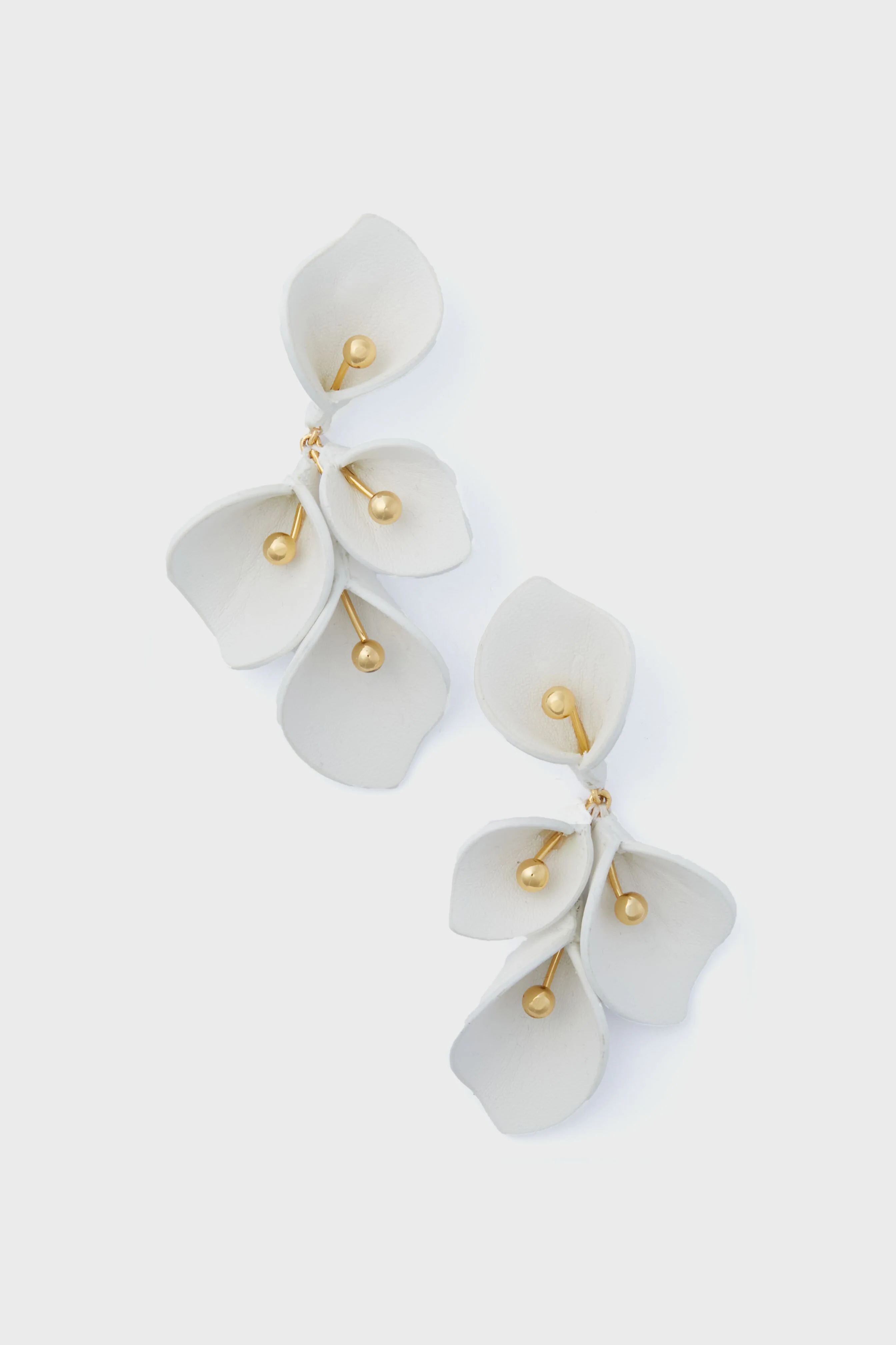 White Leather Val Earrings | Tuckernuck (US)