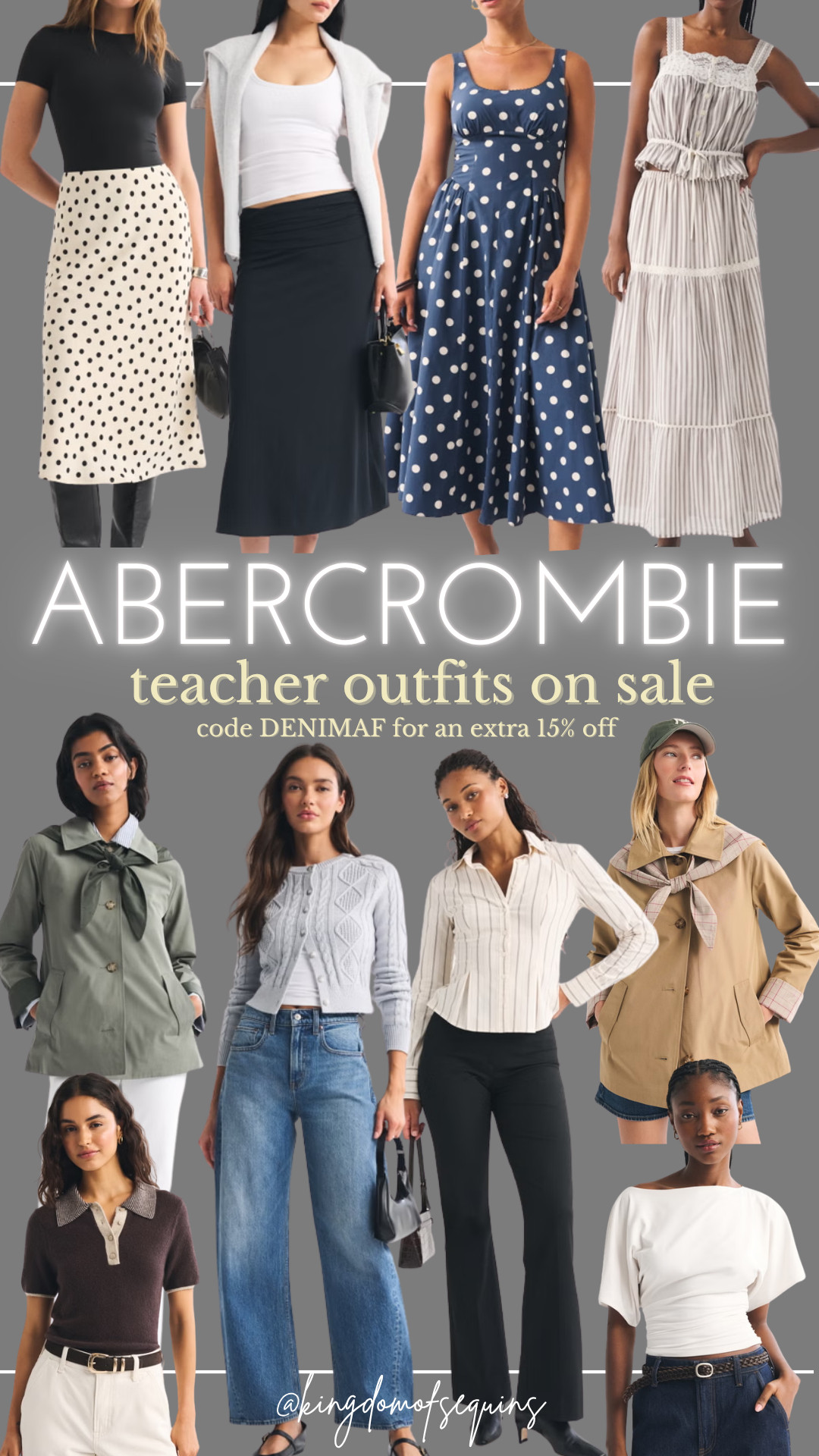 Abercrombie sale: teacher outfits and other favorites! 25-50% off all jeans +20% off almost everything else | Stackable Code DENIMAF for an extra 15% off! 

 #LTKootd #LTKSaleAlert #LTKWorkwear