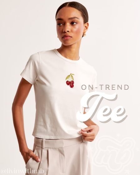 Fruity tees are everywhere right now, and I love this cherry one from Abercrombie! Under $30!

I did a size medium, but could have done a small  

#LTKstyletip #LTKSeasonal #LTKfindsunder50
