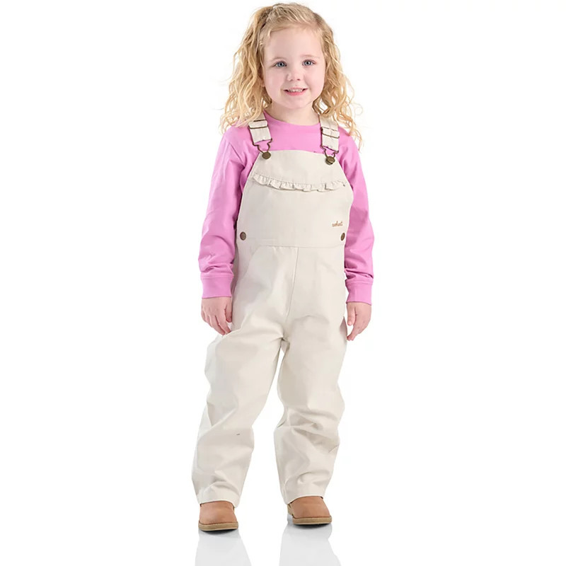Carhartt Infant Girls' Canvas Ruffle Front Overalls | Academy Sports + Outdoors