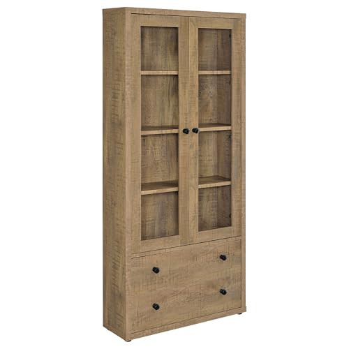 Coaster Home Furnishings Hawthorne 4-Shelf Glass Door Tall Cabinet with Drawers Mango | Amazon (US)