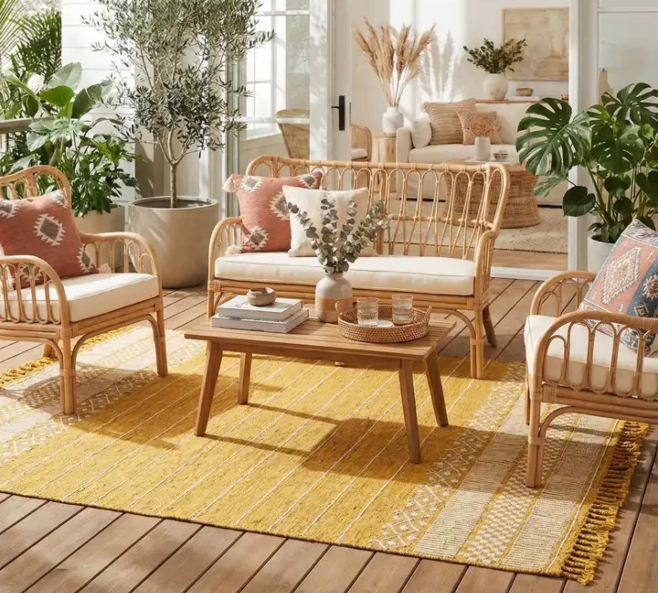 7' 10 x 10' Easy-Clean Eco Bohemian Indoor / Outdoor Rug @Rugs USA   #ltkoutdoor

#LTKHome #LTKSaleAlert