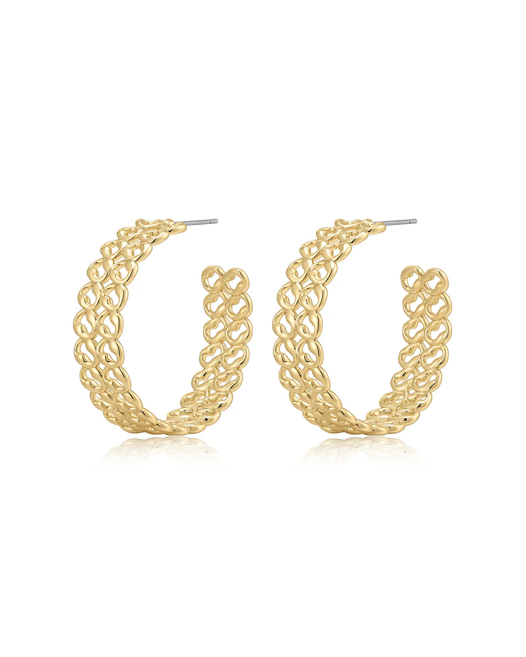 The Metal Lace Hoops | Luv Aj