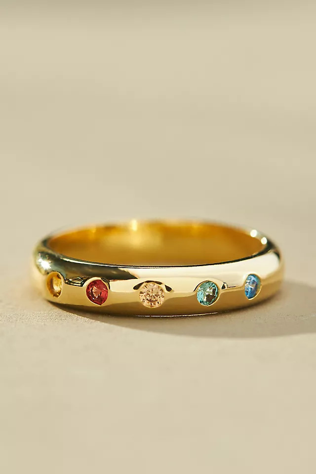 Rounded Multi-Stone Ring | Anthropologie (US)