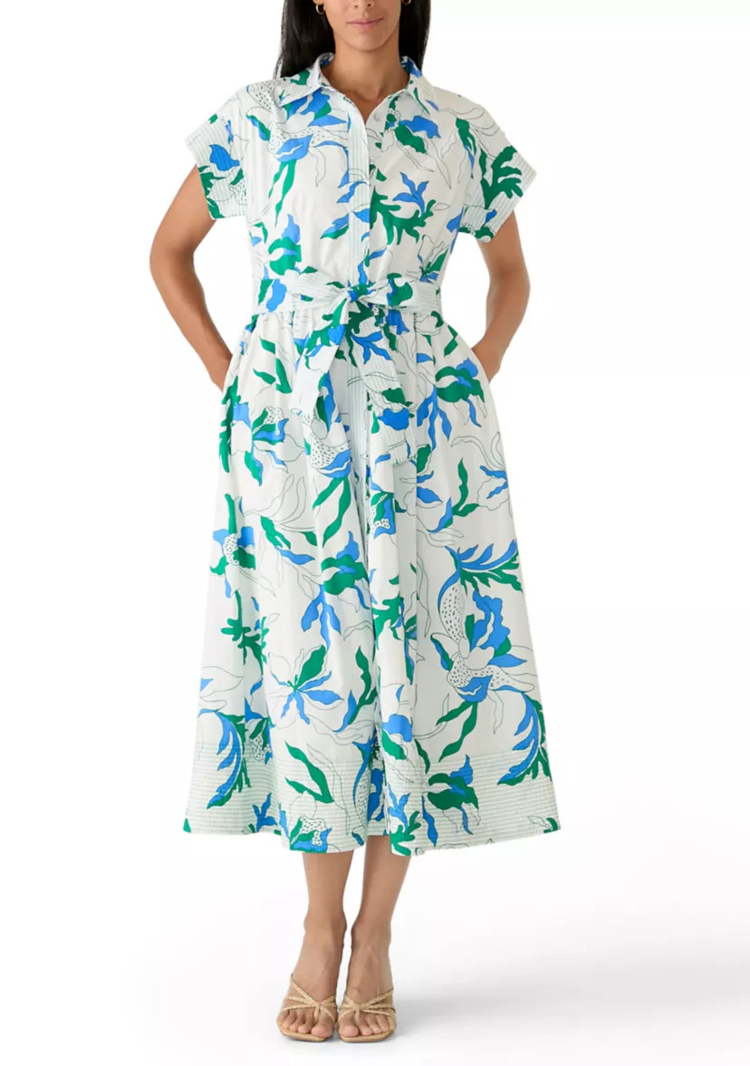 Women's Short Sleeve Garden Print Dress | Belk
