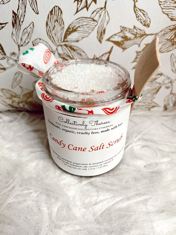 Organic Candy Cane Salt Scrub | All-Natural | Spa Gift | Exfoliating Scrub | Body Scrub | Relaxat... | Etsy (US)