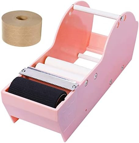 QILIMA Desktop Pink Water Activated Tape Dispenser with Reinforced Kraft Paper Gum Tape 1.88In x ... | Amazon (US)