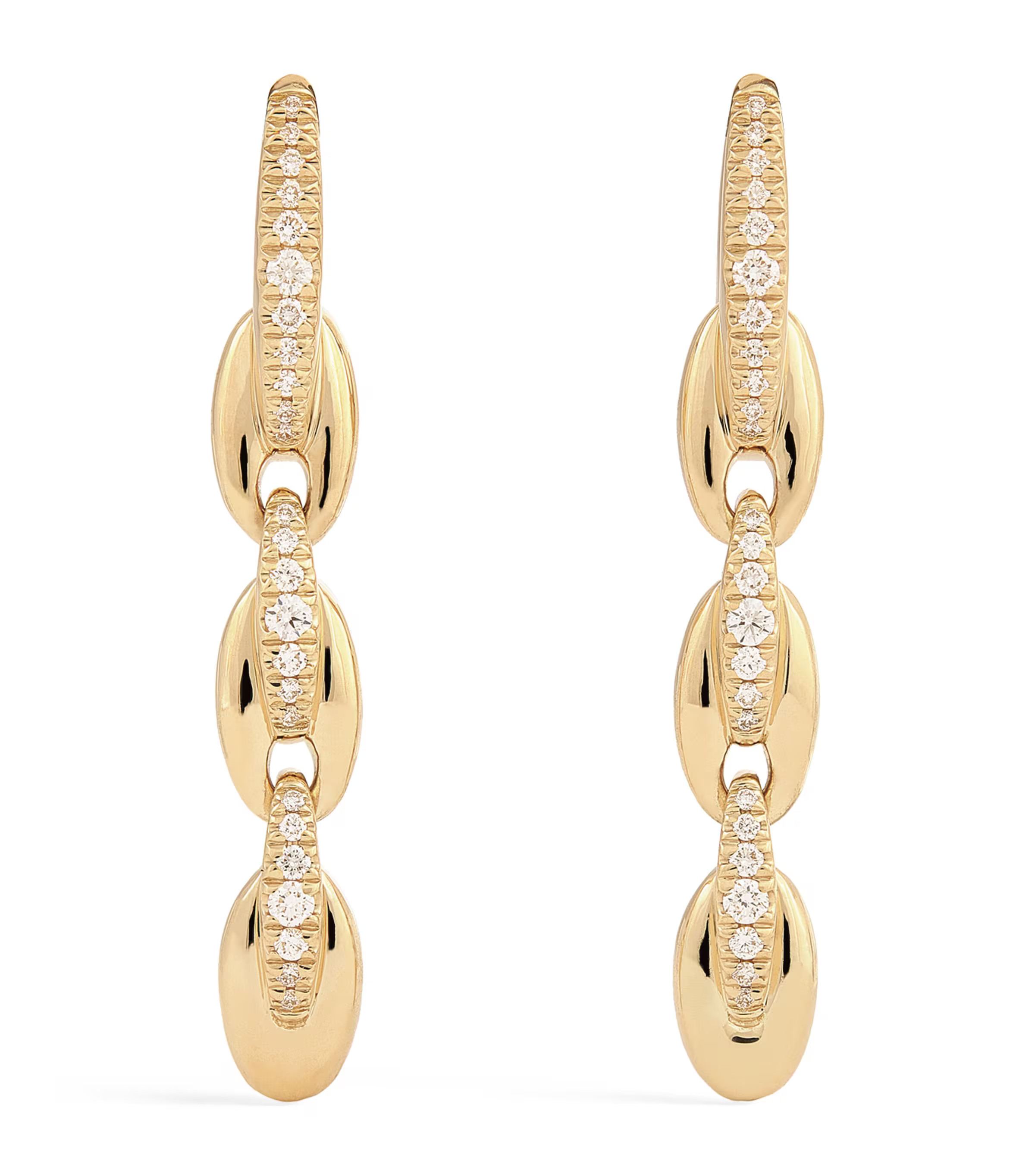 Melissa Kaye Yellow Gold and Diamond Ada Drop Earrings | Harrods (US)