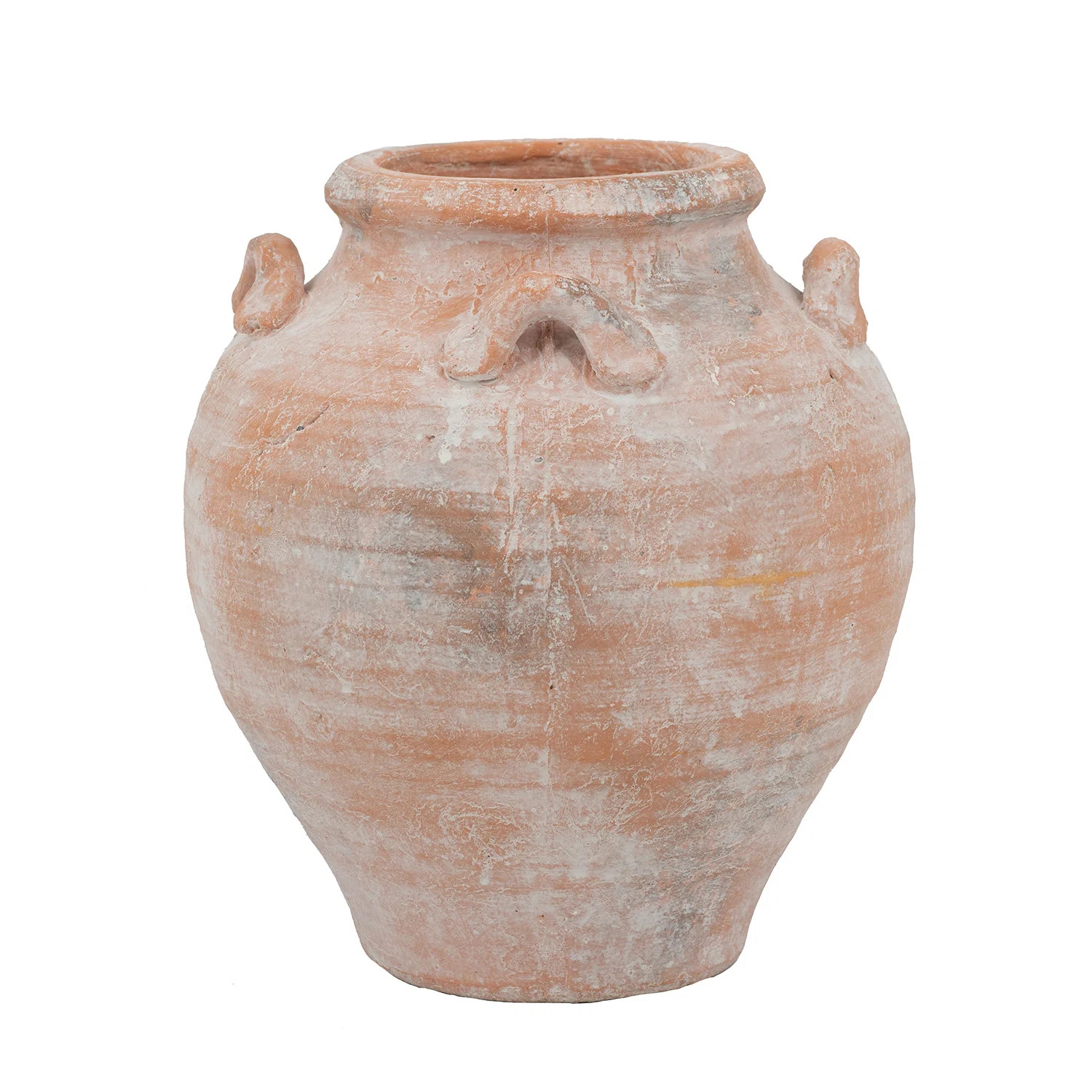 Dakota Fields Rounded Amphora Vase with Textured Terracotta Finish and Small Handles | Wayfair | Wayfair North America