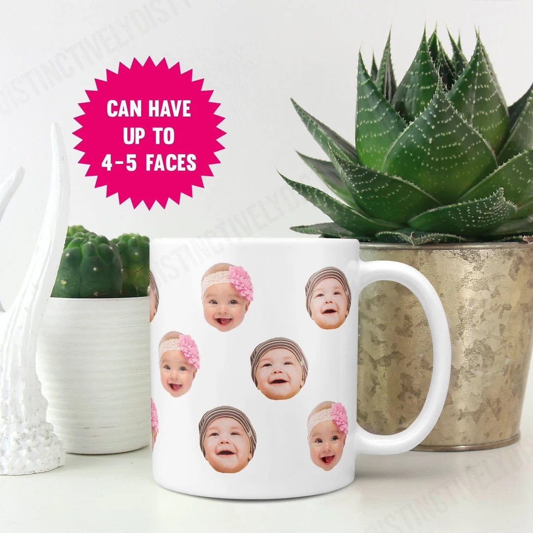 Custom Baby Face Mug Custom Mug Photo Multi-avatar Face - Etsy | Etsy (US)