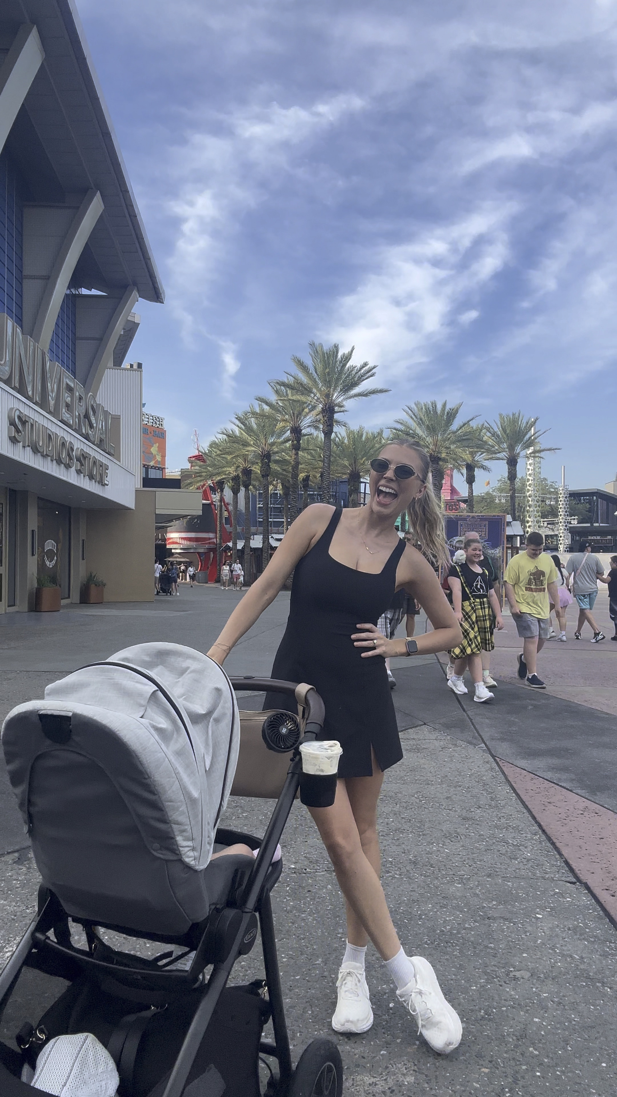 Theme park outfit - athletic dress in small (has built in pads and shorts), Hoka running shoes tts

#LTKStyleTip #LTKVideo #LTKActive