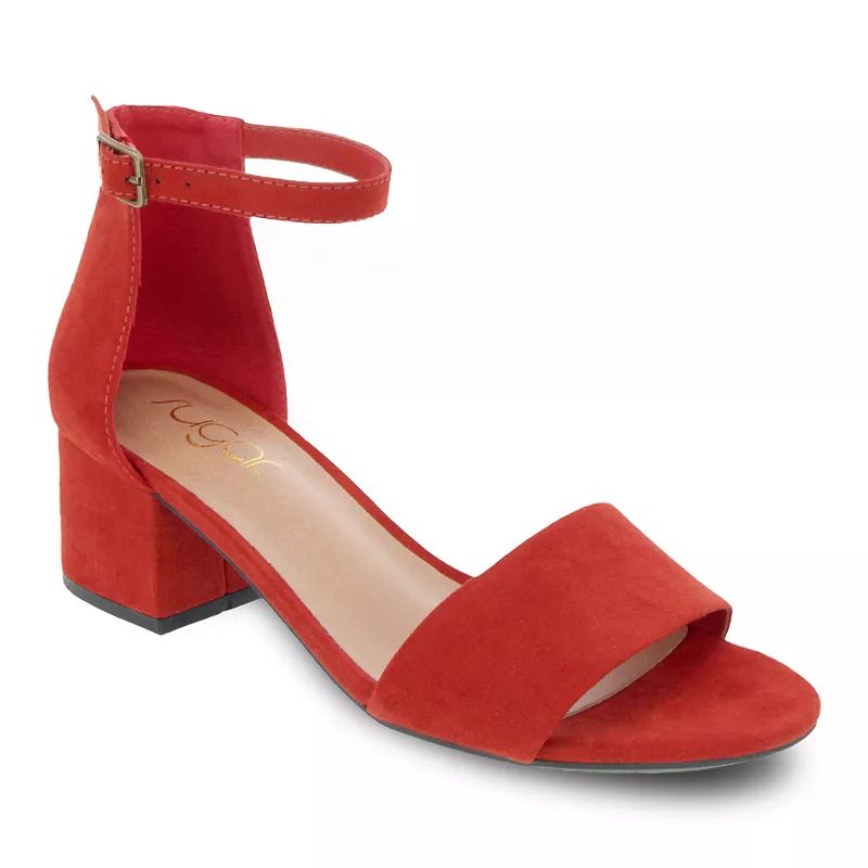 sugar Noelle Women's Block Heel Sandals, Size: 6, Dark Red | Kohl's