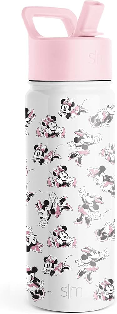Simple Modern Disney Minnie Mouse Kids Water Bottle with Straw Lid | Reusable Insulated Stainless... | Amazon (US)