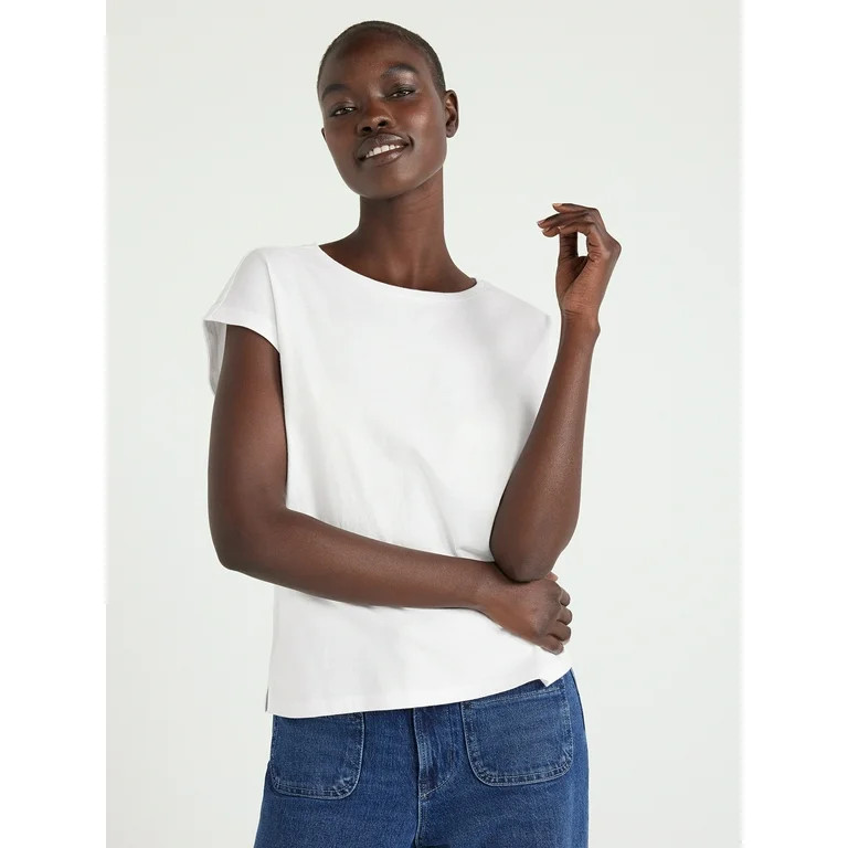 Free Assembly Women's Short Sleeve Dolman Tee, Sizes XS-XXXL | Walmart (US)