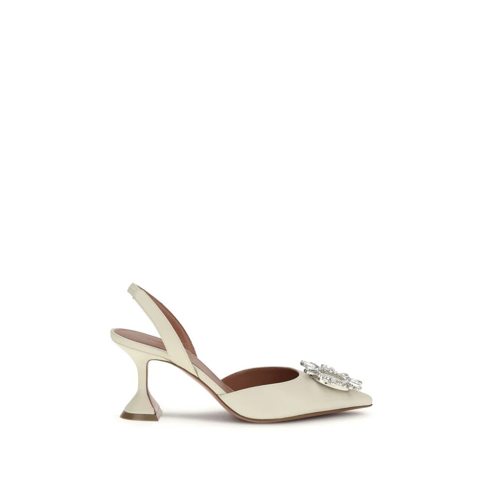 Amina Muaddi Calf Leather Bos Taurus High Heel Women's Pumps | Shop Simon