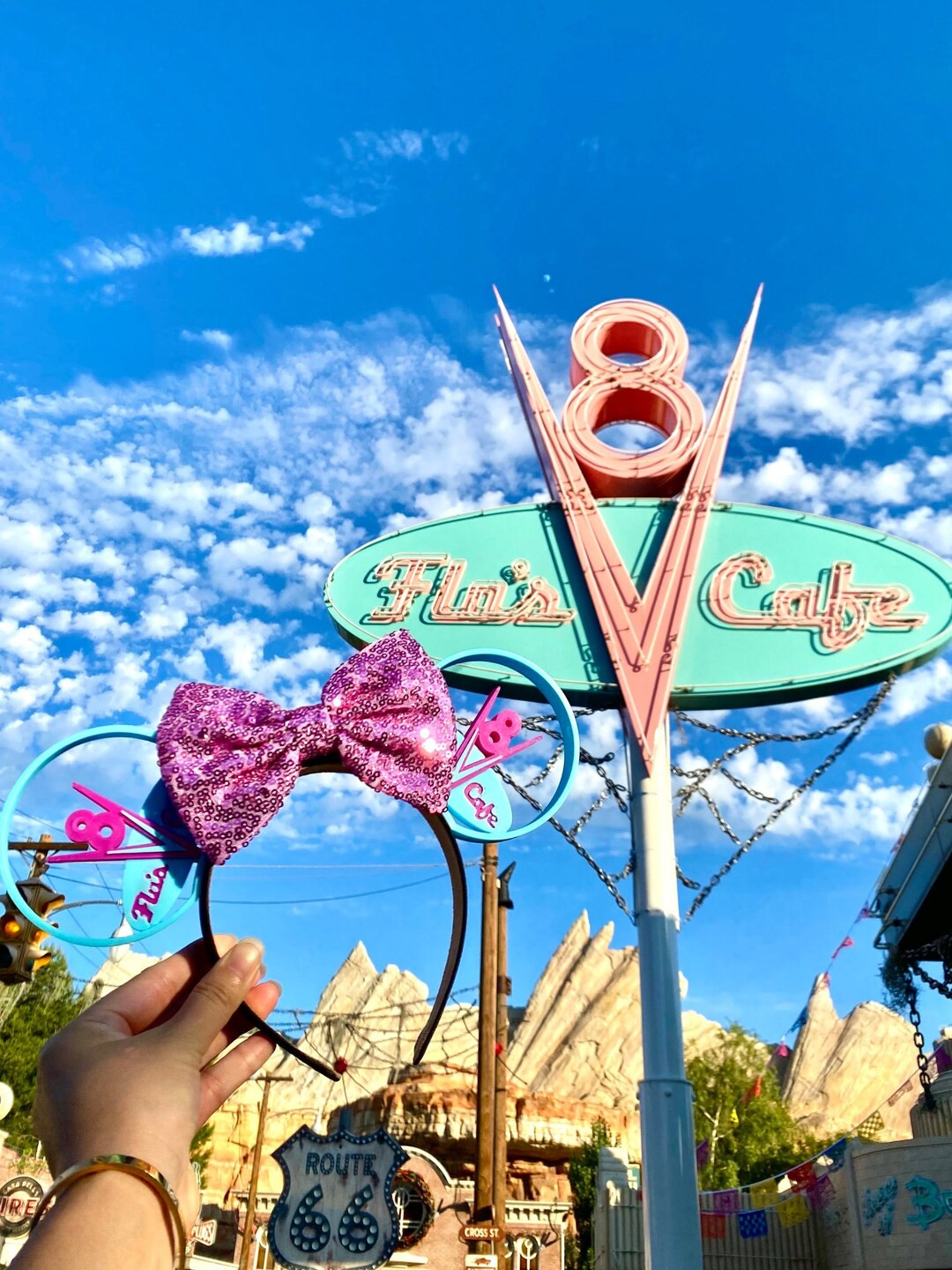 Light up Disney Ears, Flo's V8 Cafe Cars Land Disneyland California Adventure 3D Printed Mickey M... | Etsy (US)