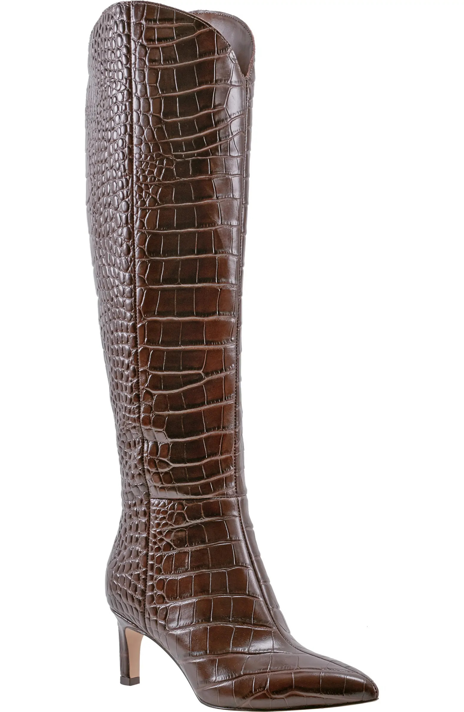 Quinnie Croc Embossed Over the Knee Boot (Women) | Nordstrom