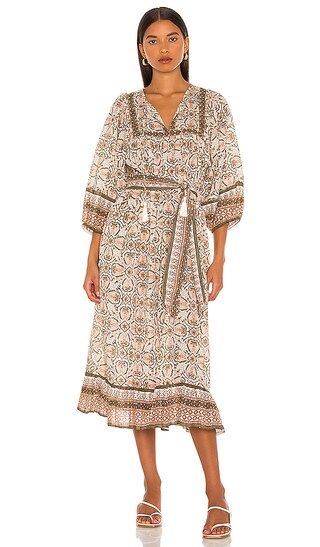 Magdalena Midi Dress in Mosaic Block Print | Revolve Clothing (Global)