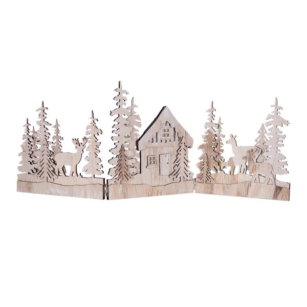 Winter Forest Scene Trifold Display 23.5"L | Wayfair North America