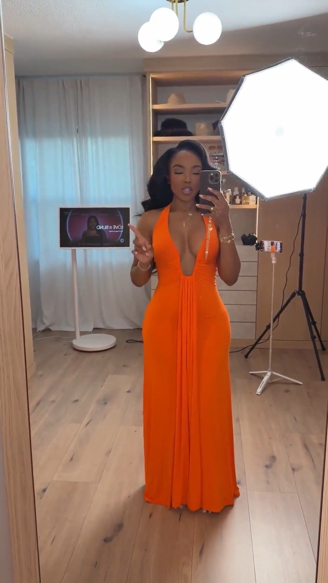 Scroll to shop! Bold orange dress perfect for summer weddings or as a vacation outfit! 

#LTKootd #LTKPetite #LTKgrwm