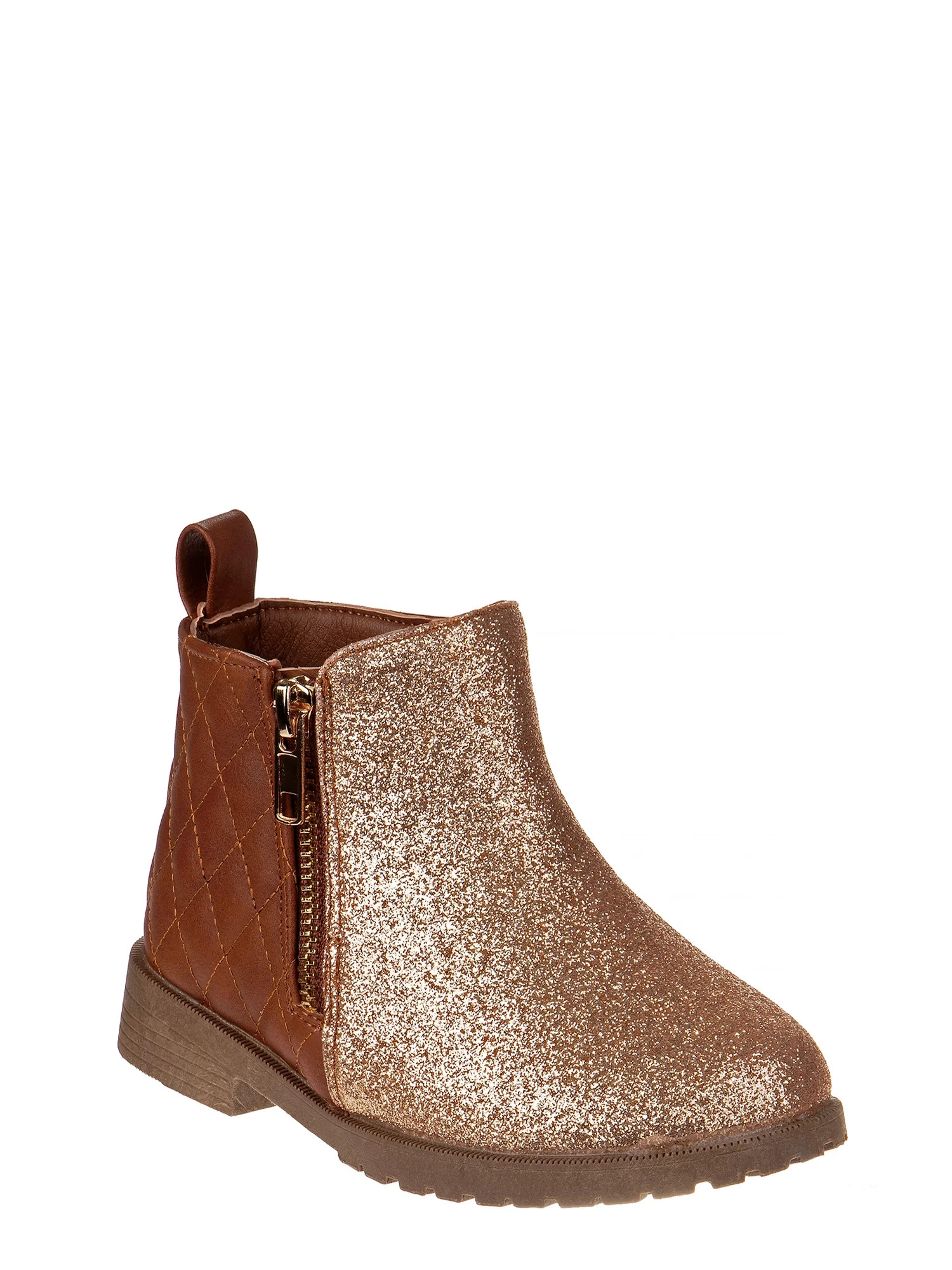 Josmo Glitter Colorblock Zipper Fashion Ankle-Boots (Little Girls & Big Girls) | Walmart (US)