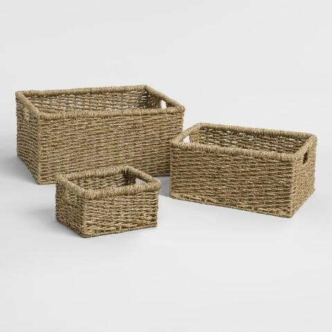 Natural Seagrass Trista Utility Basket | World Market