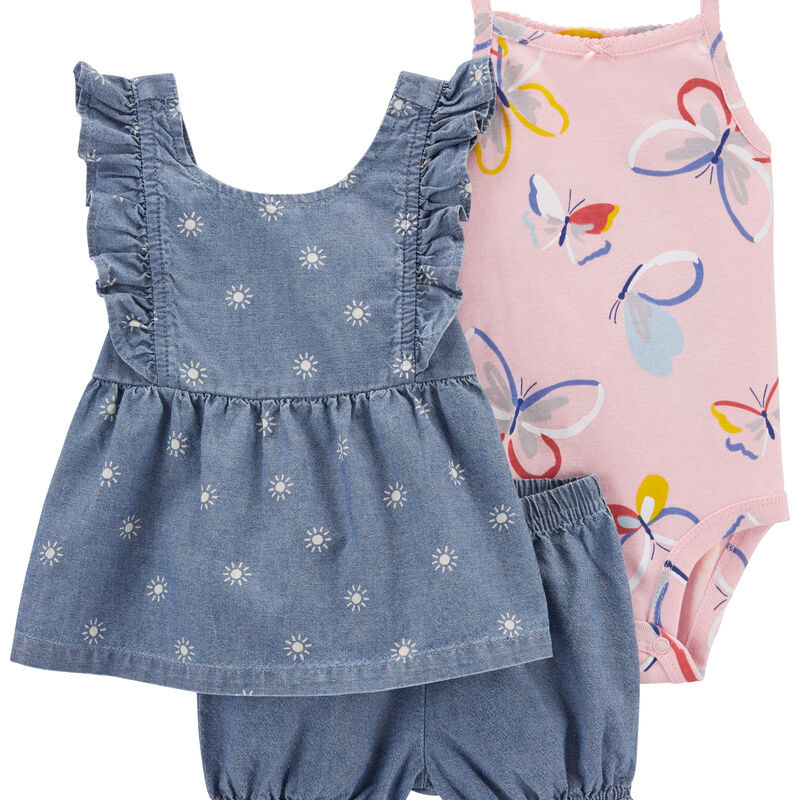 2-Piece Butterfly Chambray Short Set | Carter's