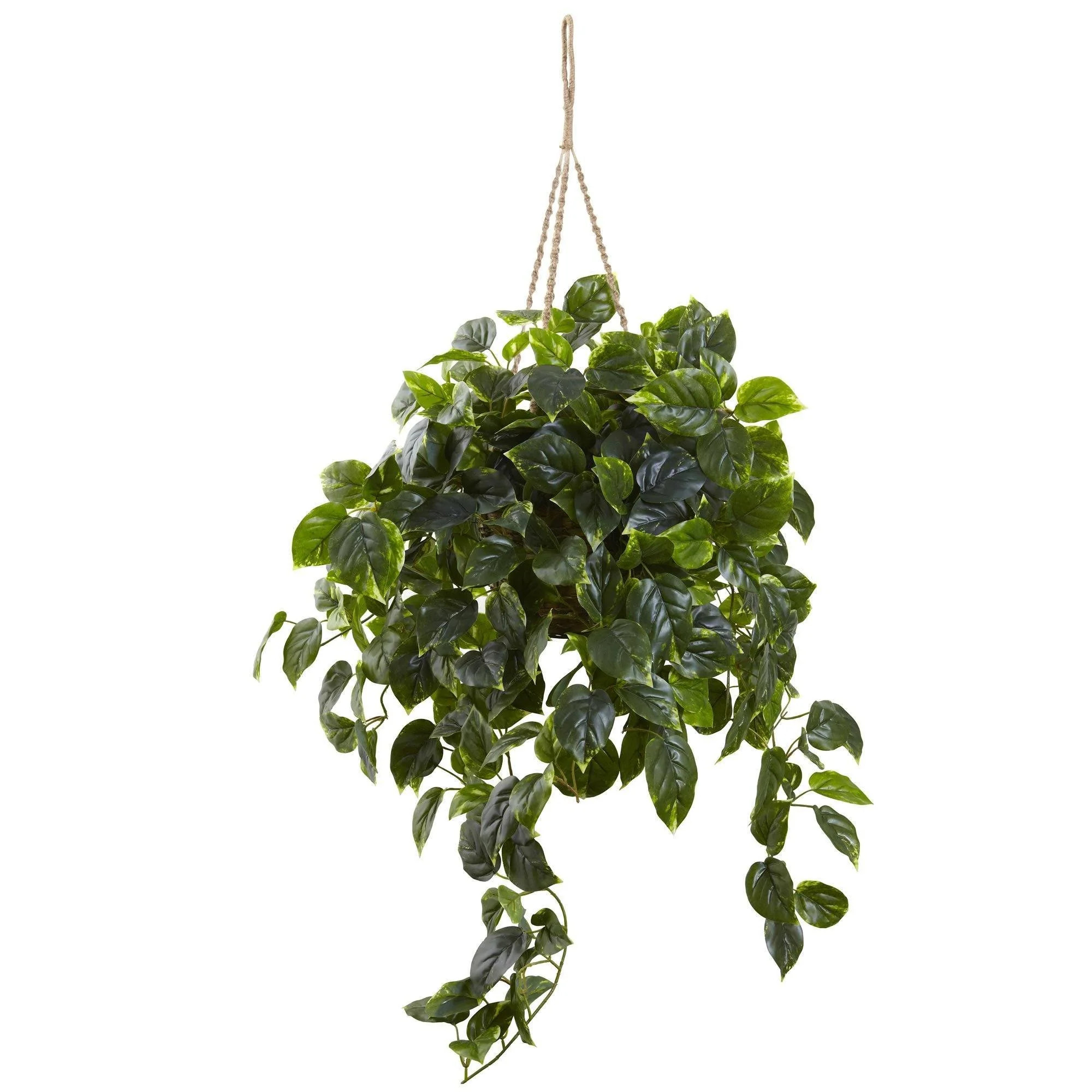 Pothos Hanging Basket UV Resistant (Indoor/Outdoor) | Nearly Natural | Nearly Natural