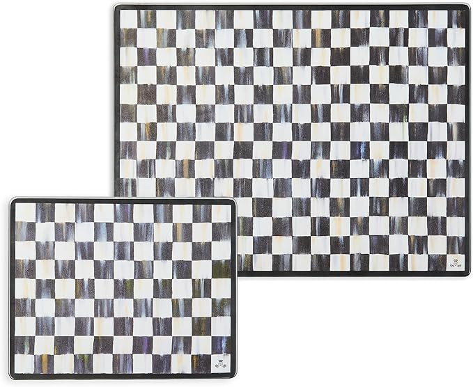 MACKENZIE-CHILDS Tempered Glass Cutting Board, Large Countertop Cutting Board, Black-and-White Co... | Amazon (US)