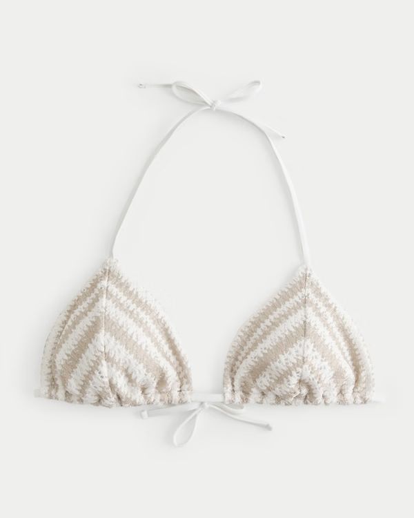 Crochet-Style Triangle Bikini Top | Hollister (US)