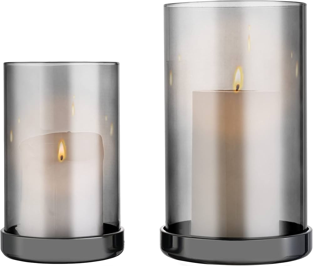 Faveaux Pillar Candle Holders Set Large Candle Holder Set Glass Tall Cylinder for Pillar Candle D... | Amazon (US)