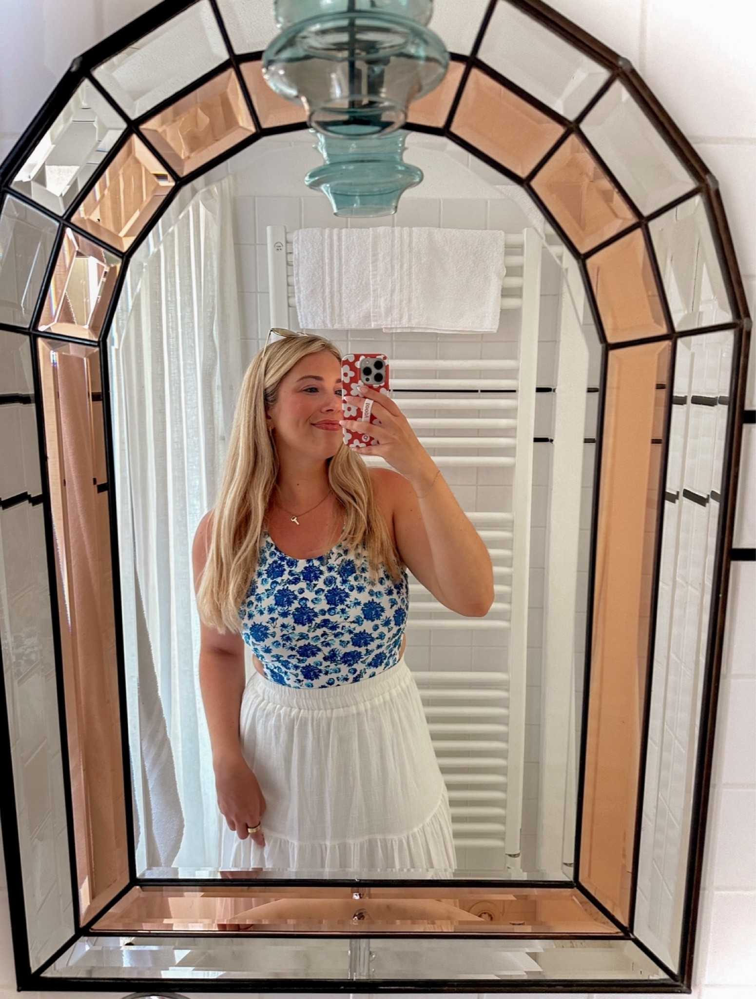 Sunset cruise in Cinque Terre fit 🌊🤍👒 #whitemaxiskirt #whiteskirt #maxiskirt #onepiece #swimsuit #floralswimsuit 

#LTKSwim #LTKTravel