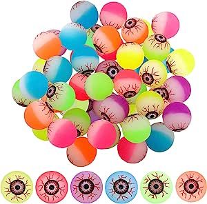 Amazon.com: ELCOHO 24 Pieces Glow in The Dark Bouncing Eyeballs Halloween Bright Bouncing Balls f... | Amazon (US)