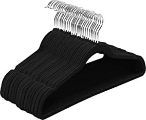 Utopia Home Premium Velvet Hangers 50 Pack - Non-Slip & Durable Clothes Hangers - Black Hangers w... | Amazon (US)