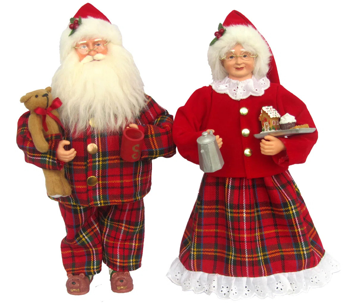 2 Piece Pajama Clauses Figurine Set | Wayfair North America