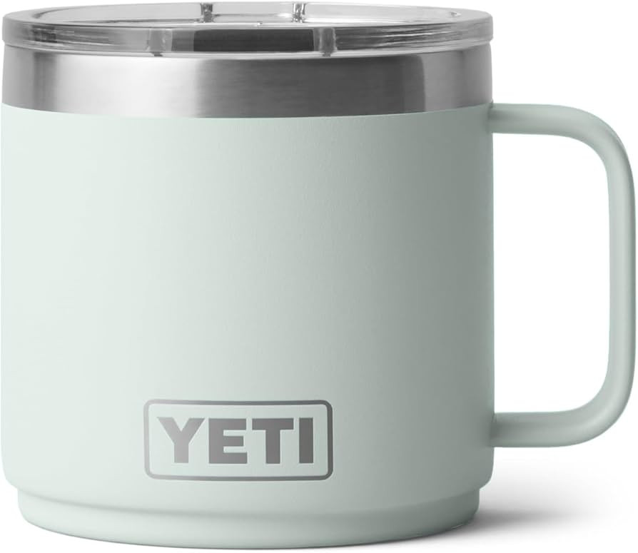 YETI Rambler 14 oz Ceramic Lined Stackable Mug, Vacuum Insulated, Stainless Steel with MagSlider ... | Amazon (US)