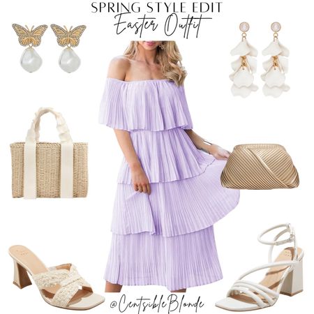 Spring dress
Easter dress 
easter outfit
purple dress
mule heels
Mule sandals
heeled sandals
butterfly earrings
straw bag
Midi dress
Block heel sandals
Flowy dress


#LTKshoecrush #LTKitbag #LTKfindsunder50