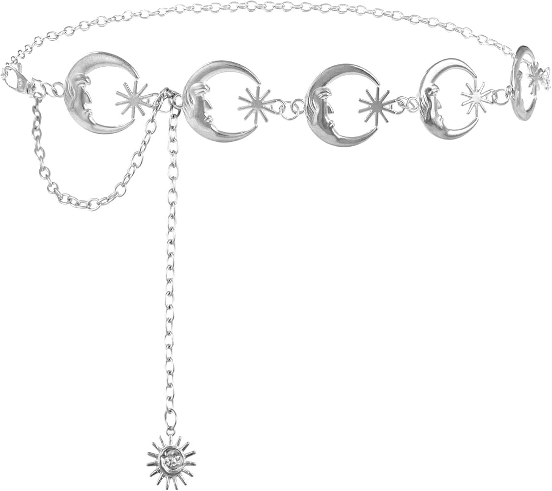 FIORETTO Chain Belt for Women Metal Waist Chain Fashion Multilayer Chain Belts for Dress | Amazon (US)
