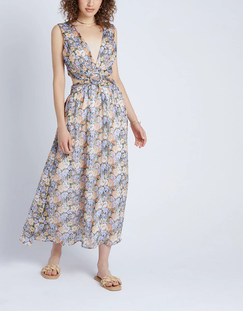 Floral Cut Out Sleeveless  Maxi Dress (SELECT SIZES FOR PRE-ORDER) | Urban Revivo