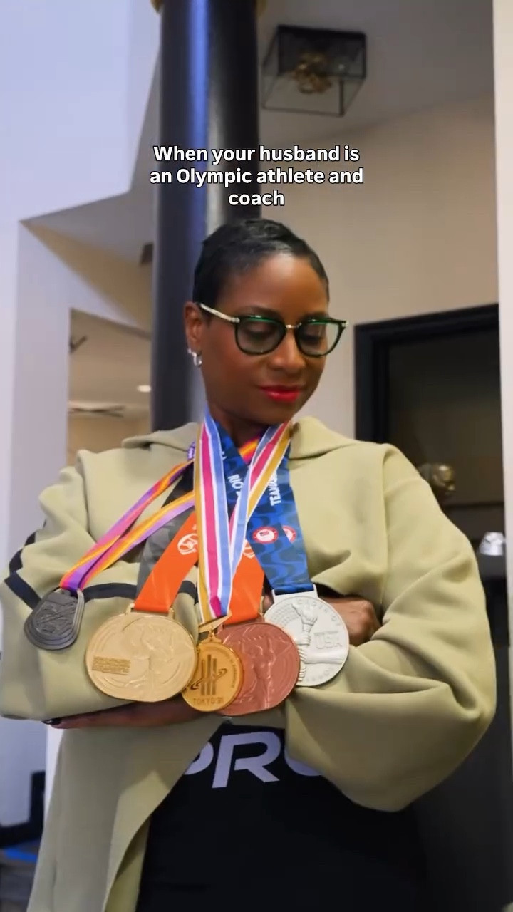 POV: It’s your husband’s birthday so you gotta remind people who he really is!!! 

Same positive energy but gotta let ‘em know!!

ESPY Winner 
Former World Record Holder  4x100 relay
World Championship Gold Medalist 
Olympic Gold & Bronze Medalist 
Gold Medal Winning Coach 
2 time Nike Coach of the year 
More to come……🙏🏾
Now that’s my husband 🤏🏾
Happy Birthday 🎉🎁🎂👏🏾