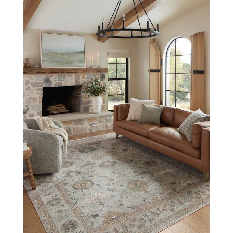 Magnolia Home By Joanna Gaines X Loloi Millie Sky / Gold Area Rug | Wayfair North America