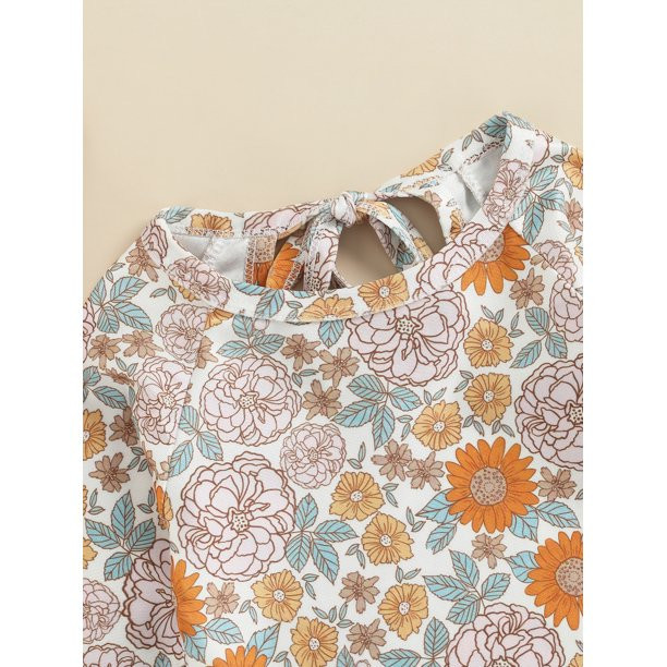 TheFound Baby Toddler Girl Long Sleeve Swimsuit Rashguard Swimwear Ruffled One Piece Bathing Suit | Walmart (US)