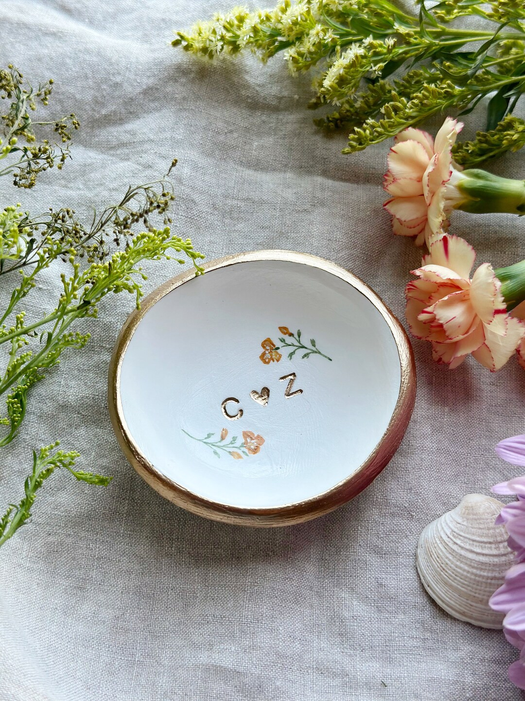 Personalized Wedding Gift / Jewelry Dish / Date and Initials / Wedding Gift / Personalized Gift /... | Etsy (US)