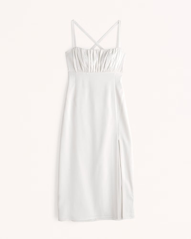Ruched Midi Dress | Abercrombie & Fitch (US)